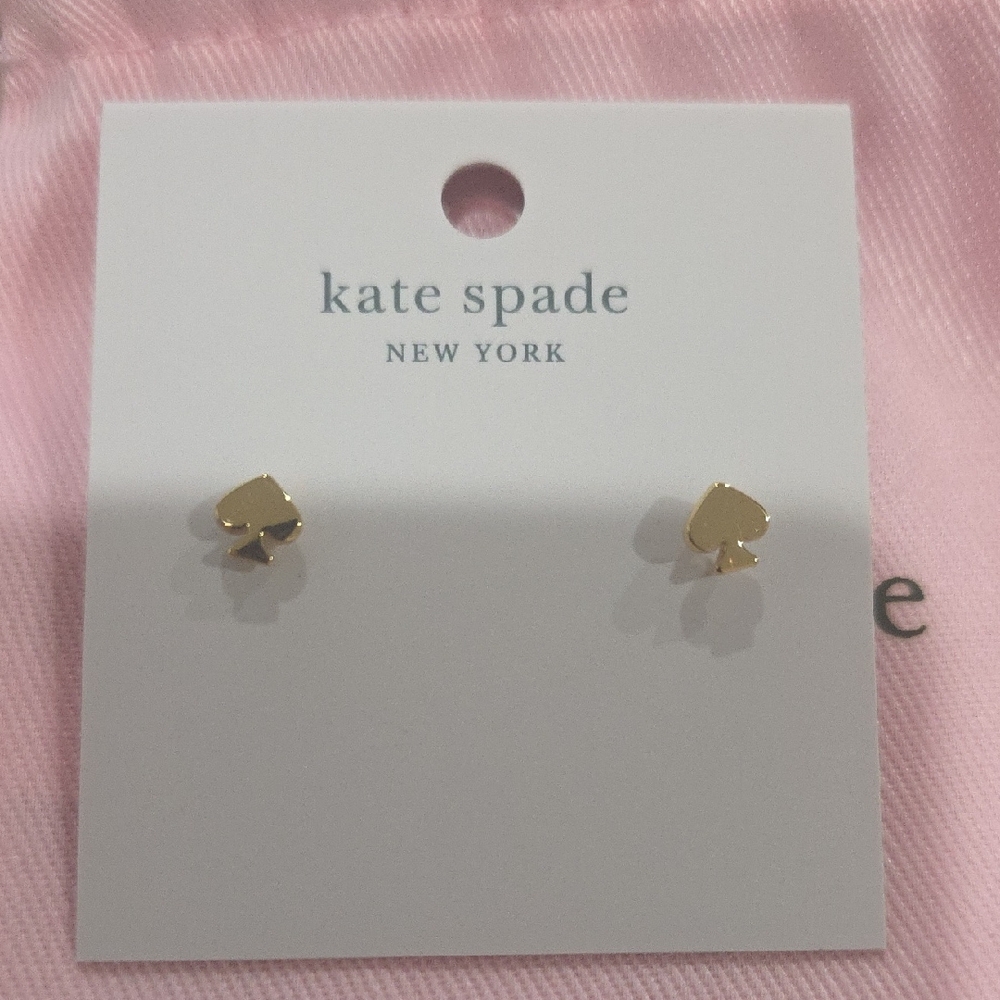 Kate Spade Extra Small Goldtone Stud Spade  Earrings